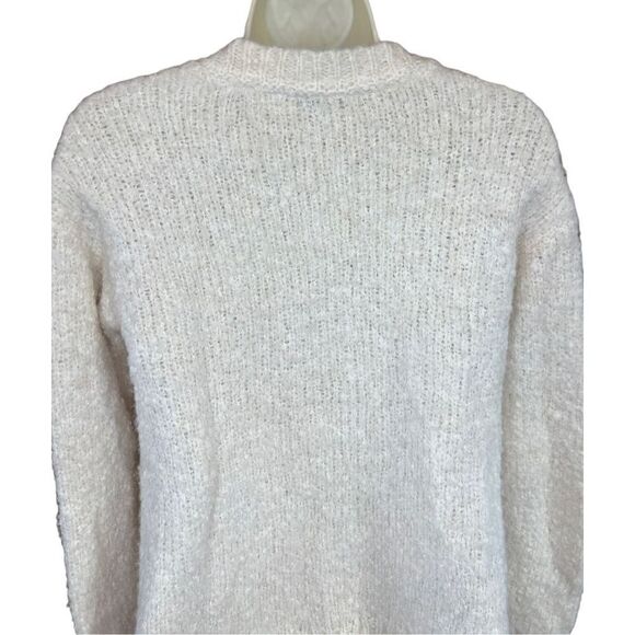ATM Champ Fuzzy Destroyed Hem V Neck Sweater Size XS - Picture 4 of 6